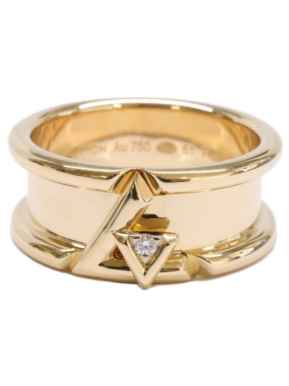Louis Vuitton Polished 750 LV Volt One Diamond 61 No 21 Ring